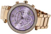  Shop Authentic Michael Kors Parker Purple Dial Rose Gold Steel Strap Watch for Women - MK6169 - Luxxuri