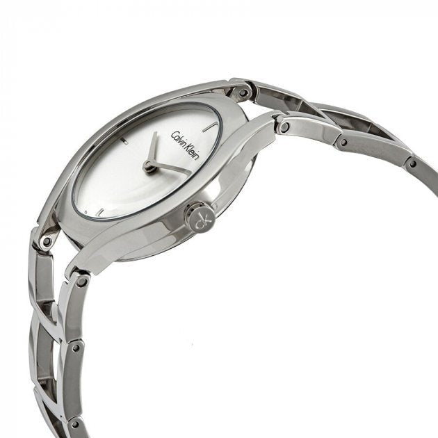  Shop Authentic Calvin Klein Class White Dial Silver Steel Strap Watch for Women - K6R23126 - Luxxuri
