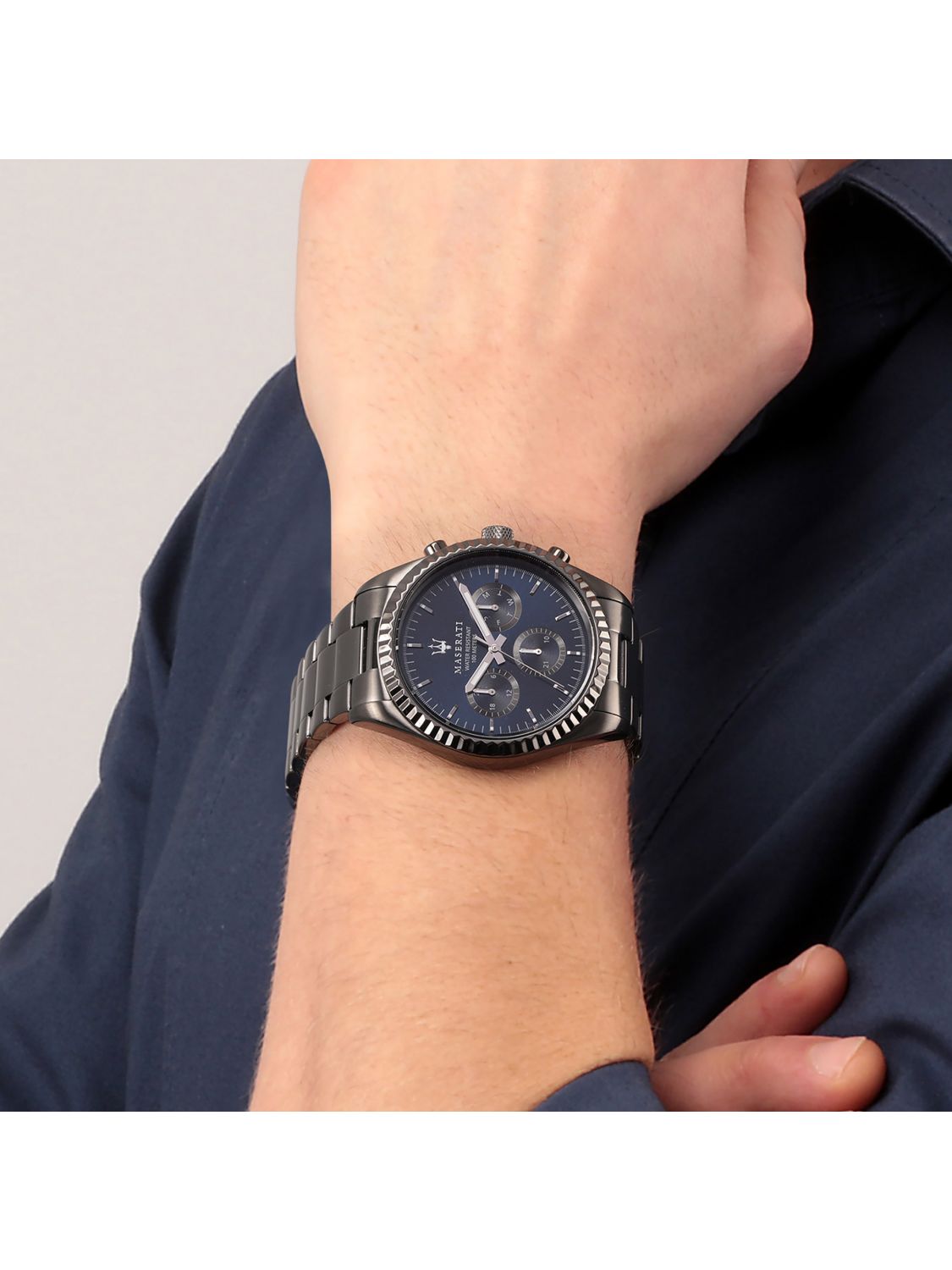  Shop Authentic Maserati Competizione Blue Dial Grey Steel Strap Watch For Men - R8853100019 - Luxxuri