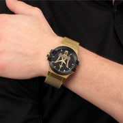  Shop Authentic Maserati Potenza Quartz Black Dial Gold Mesh Bracelet Watch For Men - R8853108006 - Luxxuri