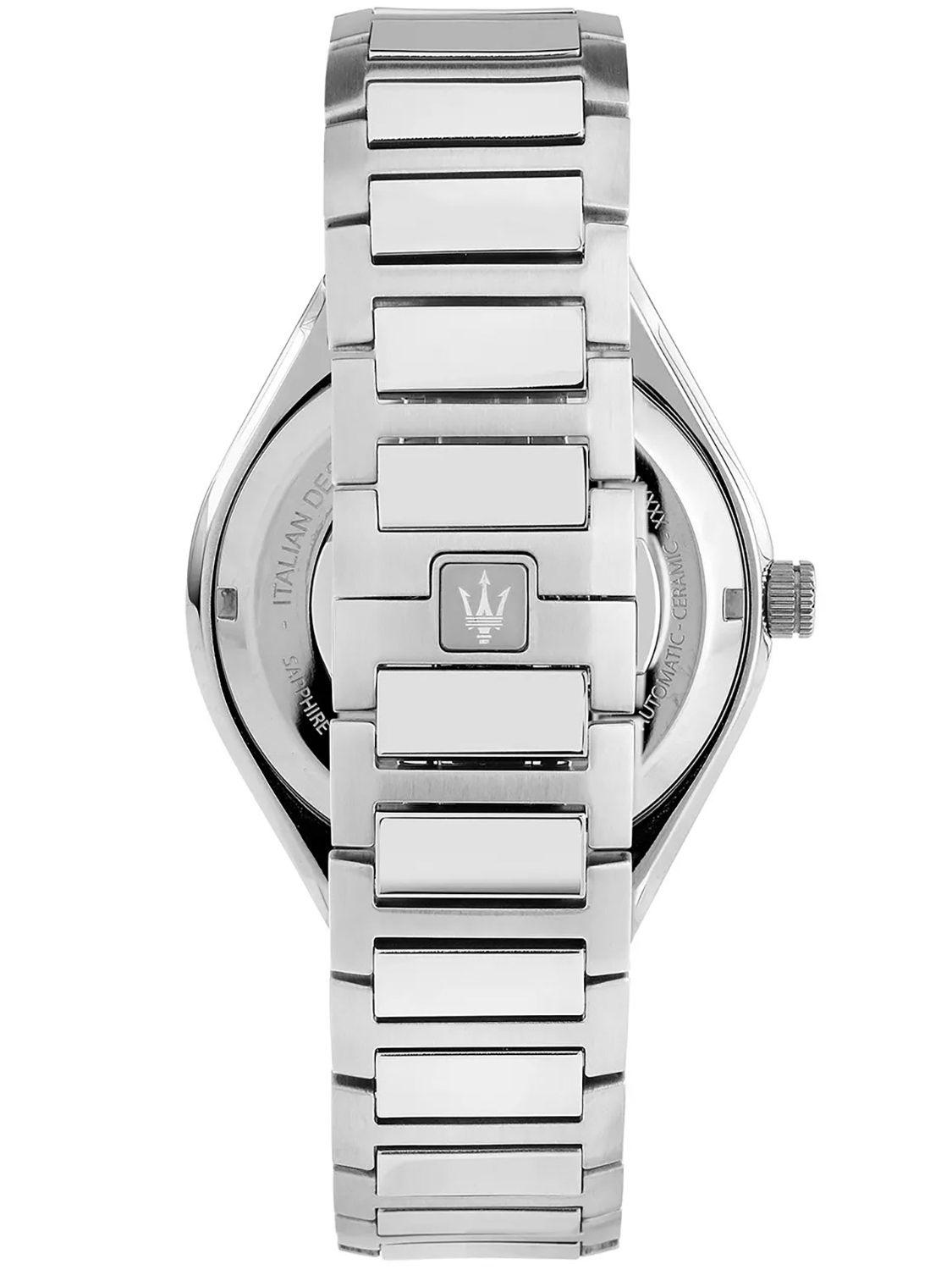  Shop Authentic Maserati Stile Automatic Skeleton Silver Dial Silver Steel Strap Watch For Men - R8823142004 - Luxxuri