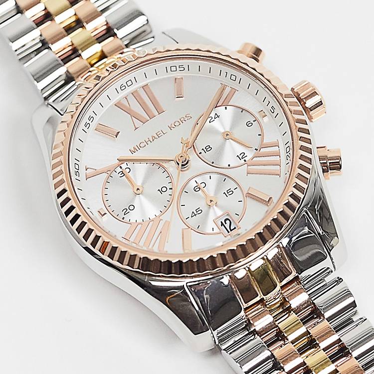  Shop Authentic Michael Kors Lexington Silver Dial Two Tone Steel Strap Watch for Women - MK5735 - Luxxuri