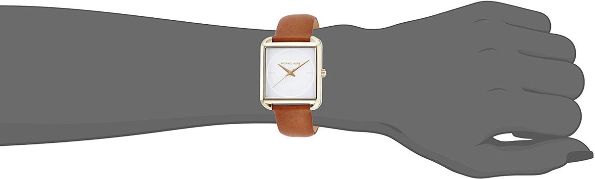  Shop Authentic Michael Kors Lake White Dial Brown Leather Strap Watch For Women - MK2584 - Luxxuri