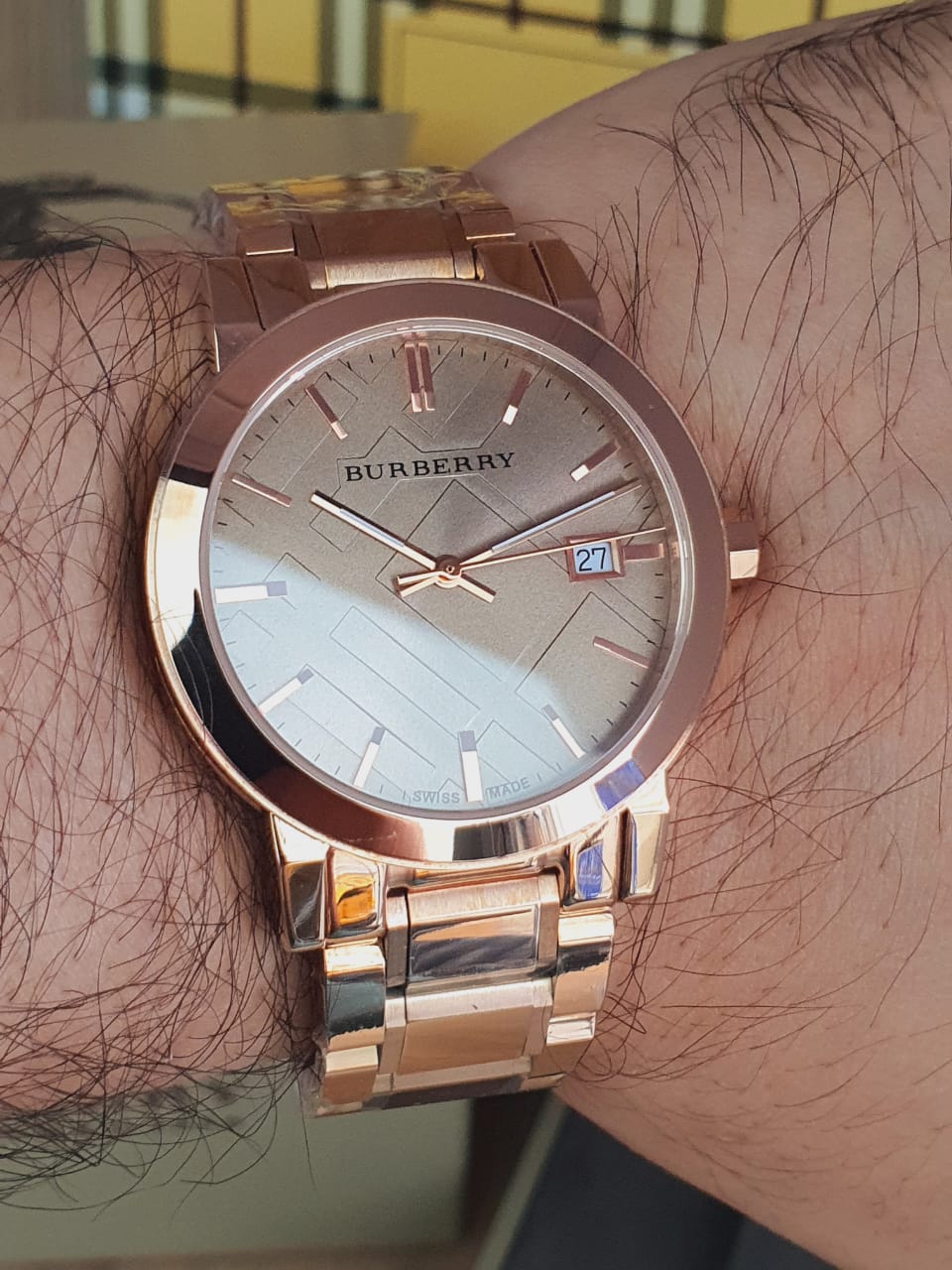  Shop Authentic Burberry The City Rose Gold Dial Rose Gold Steel Strap Watch for Women - BU9034 - Luxxuri