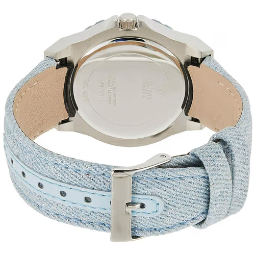  Shop Authentic Guess Limelight Quartz Blue Dial Blue Leather Strap Watch For Men - W0775l1 - Luxxuri