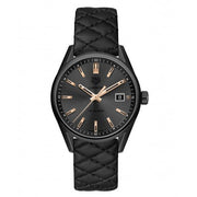  Shop Authentic Tag Heuer Carrera Special Edition Black Dial Black Leather Strap Watch for Women - WAR1113.FC6392 - Luxxuri