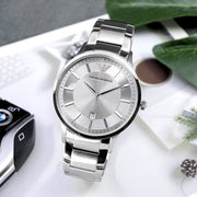  Shop Authentic Emporio Armani Renato Quartz Silver Dial Silver Steel Strap Watch For Men - AR11189 - Luxxuri