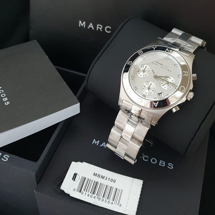  Shop Authentic Marc Jacobs Blade White Dial SIlver Steel Strap Watch for Women - MBM3100 - Luxxuri