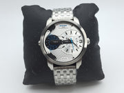  Shop Authentic Diesel Mini Daddy Dual Time Silver Dial Stainless Steel Watch For Men - DZ7305 - Luxxuri