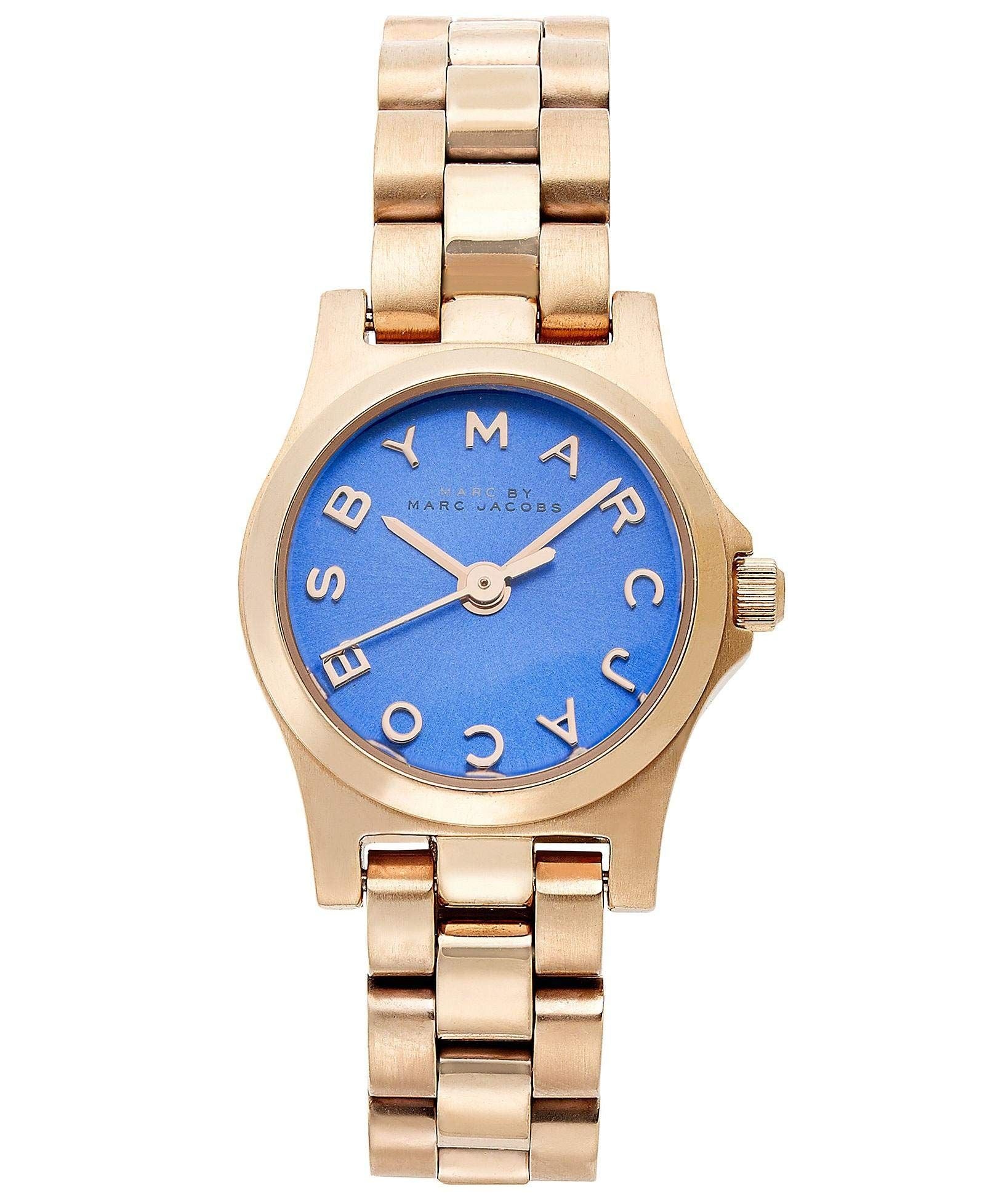  Shop Authentic Marc Jacobs Henry Dinky Blue Dial Rose Gold Steel Strap Watch for Women - MBM3204 - Luxxuri
