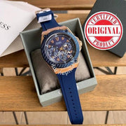  Shop Authentic Guess Legacy Blue Dial Blue Silicone Strap Watch For Men - W1049G2 - Luxxuri