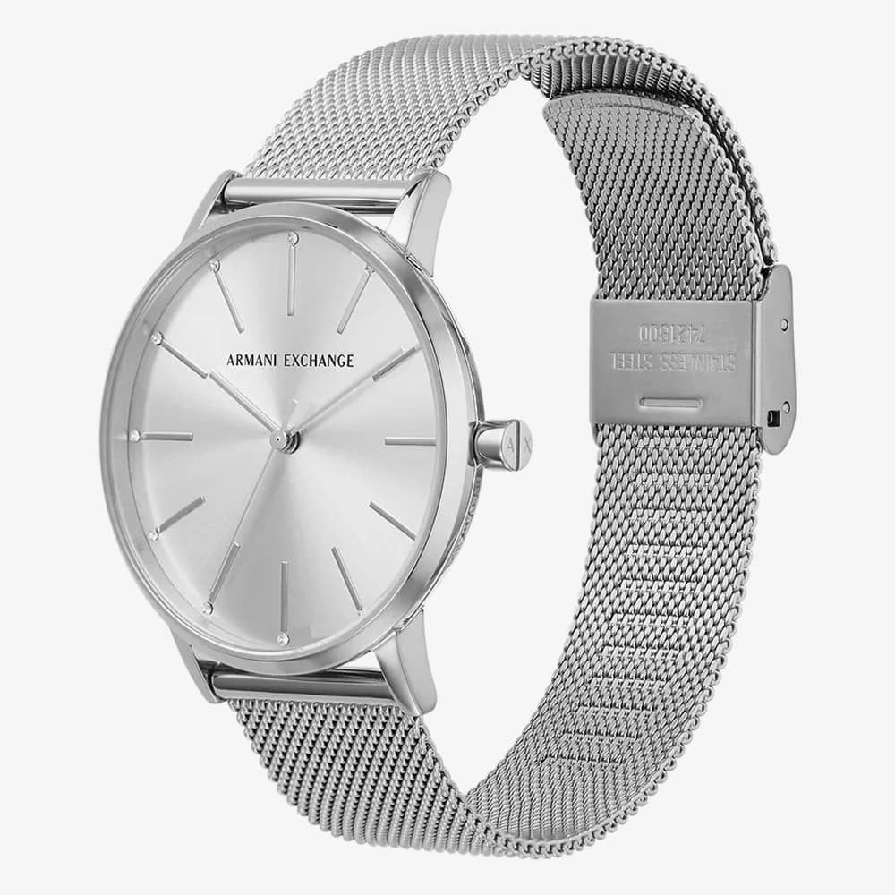  Shop Authentic Armani Exchange Lola Analog Silver Dial Silver Mesh Strap Watch For Women - AX5535 - Luxxuri