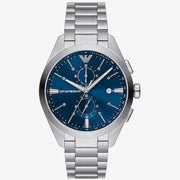  Shop Authentic Emporio Armani Claudio Chronograph Blue Dial Silver Steel Strap Watch For Men - AR11541 - Luxxuri
