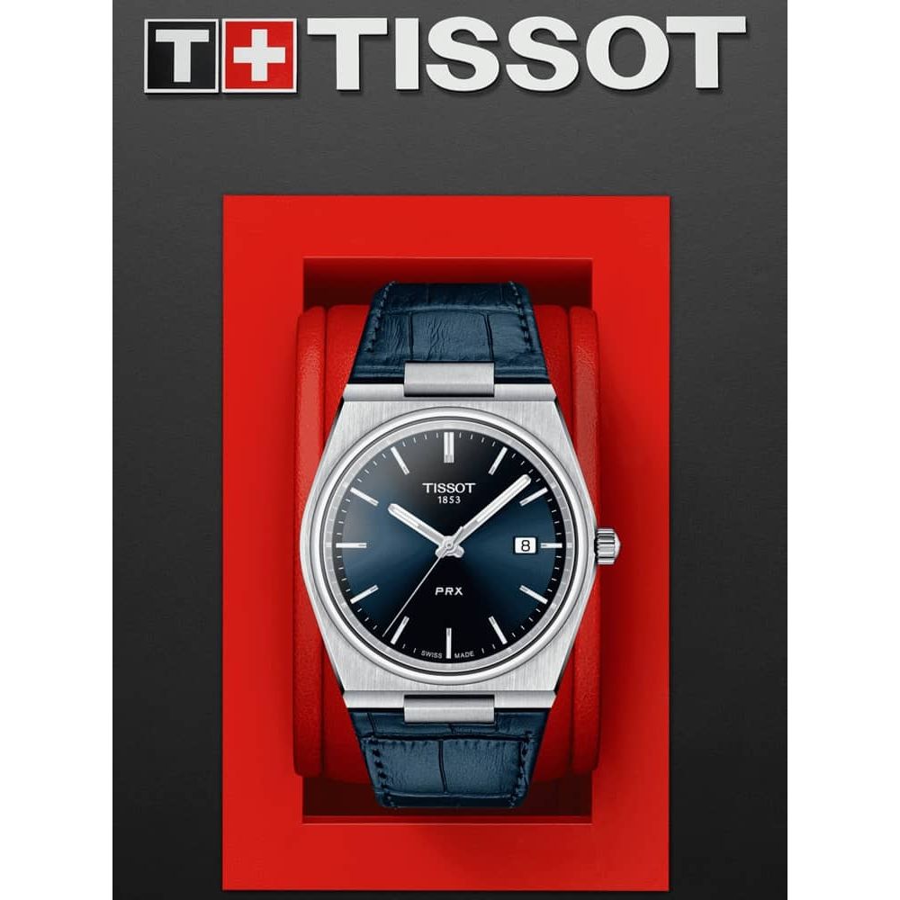  Shop Authentic Tissot PRX Blue Dial Blue Leather Strap Watch for Men - T137.410.16.041.00 - Luxxuri