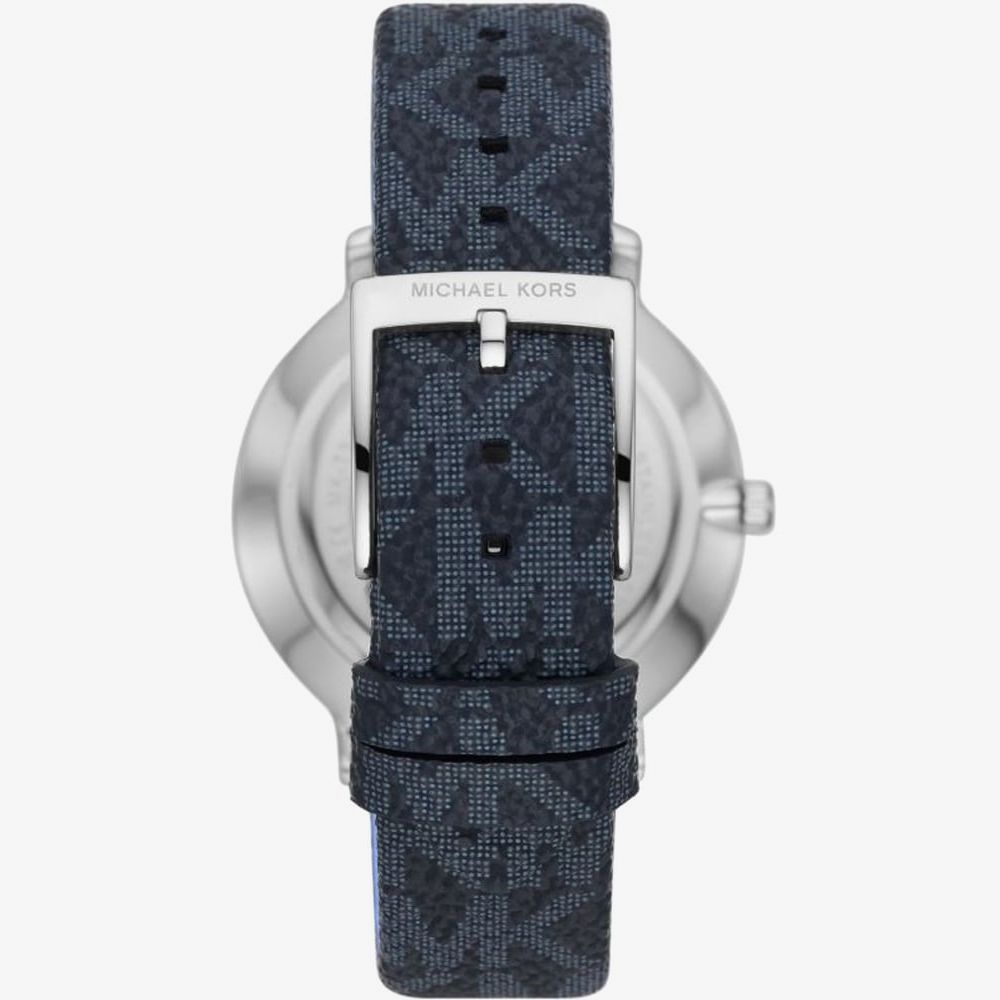  Shop Authentic Michael Kors Pyper Quartz Silver Dial Blue Leather Strap Watch For Women - MK7244 - Luxxuri