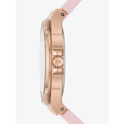  Shop Authentic Michael Kors Mini Lennox Three-Hand Rose Gold Dial Pink Silicone Strap Watch For Women - MK7282 - Luxxuri