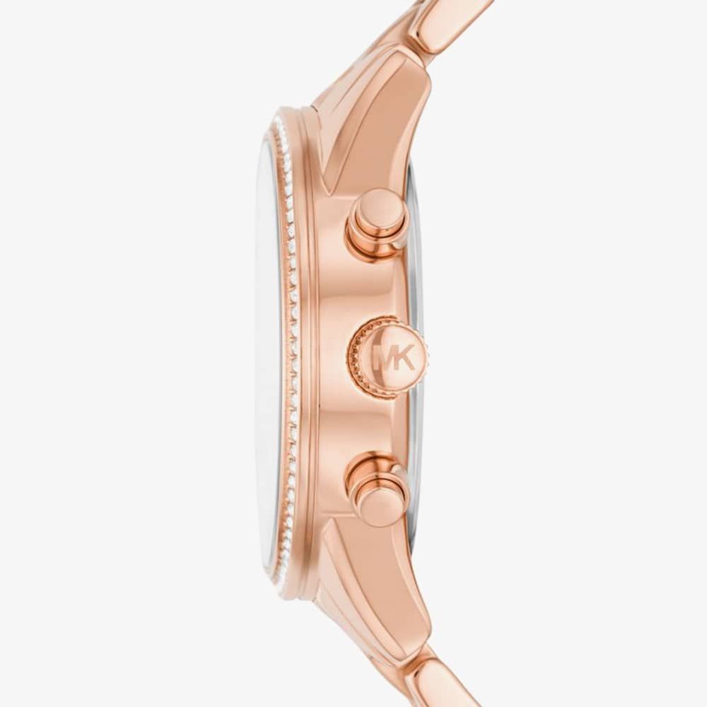  Shop Authentic Michael Kors Ritz Chronograph Rose Gold Dial Rose Gold Steel Strap Watch For Women - MK7302 - Luxxuri