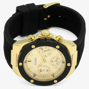  Shop Authentic Guess Athena Gold Dial Black Rubber Strap Watch For Women - GW0030L2 - Luxxuri