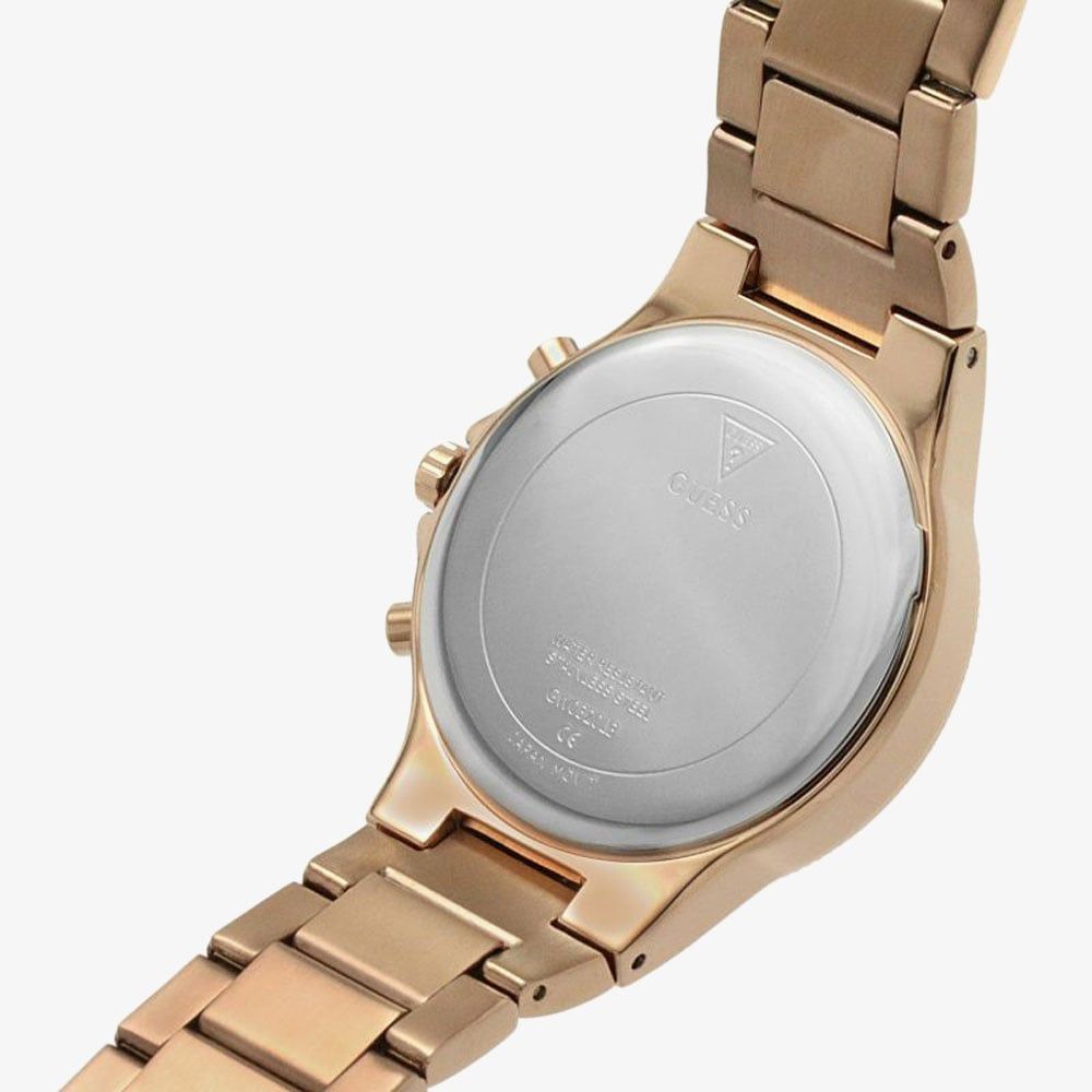  Shop Authentic Guess Moonlight Multi Function Diamonds White Dial Rose Gold Steel Strap Watch for Women - GW0320L3 - Luxxuri