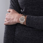  Shop Authentic Guess Moonlight Multi Function Diamonds White Dial Rose Gold Steel Strap Watch for Women - GW0320L3 - Luxxuri