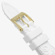  Shop Authentic Guess Crown Jewel Multifunction Diamonds White Dial White Leather Strap Watch for Women - GW0411L1 - Luxxuri