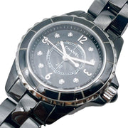  Shop Authentic Chanel J12 Diamonds Black Dial Black Steel Strap Watch for Women - J12 H2569 - Luxxuri