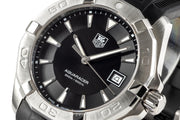  Shop Authentic Tag Heuer Aquaracer Quartz Black Dial Black Rubber Strap Watch for Men - WAY1110.FT8021 - Luxxuri
