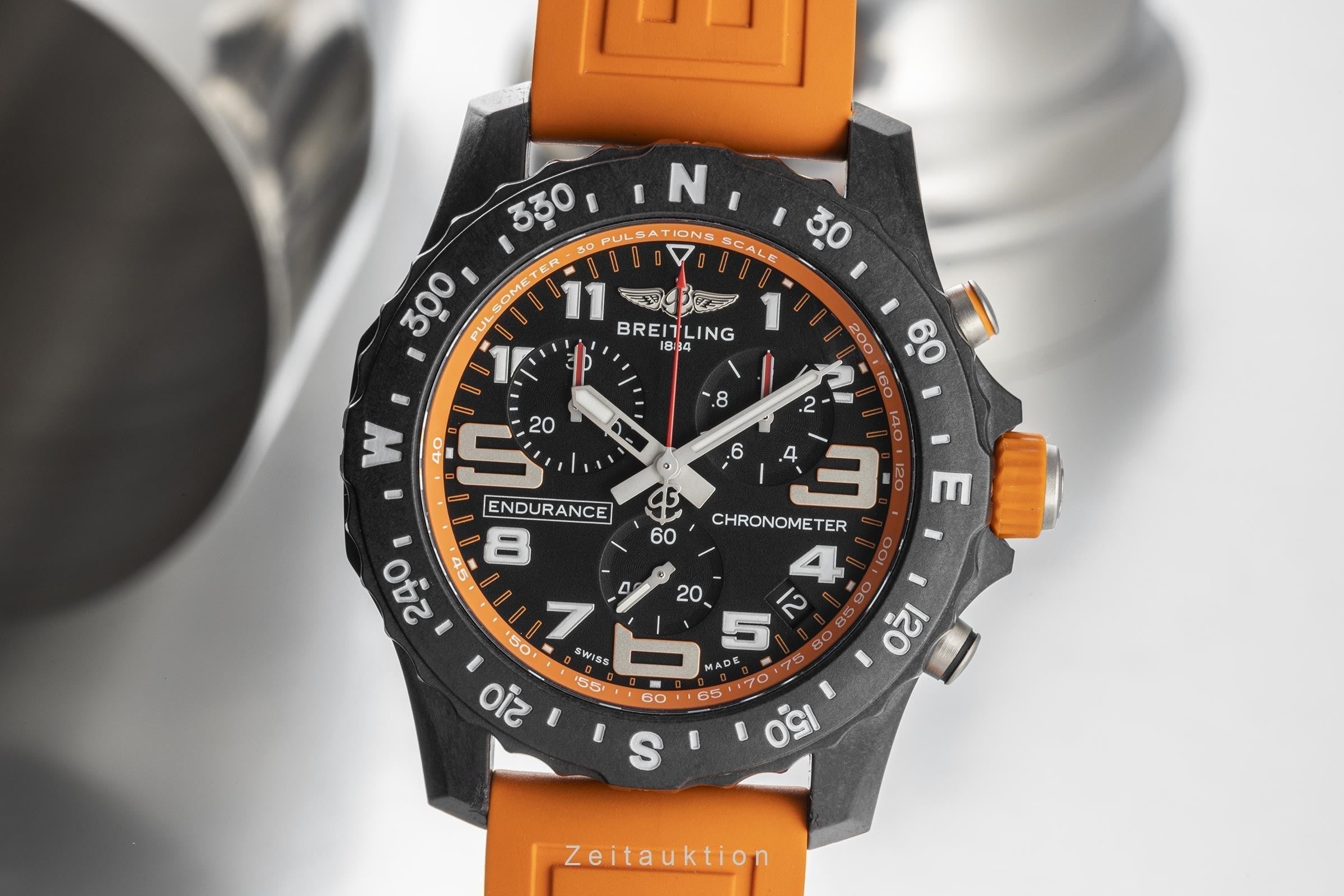 Shop Authentic Breitling Endurance Pro Black Dial Orange Rubber Strap Watch for Men - X82310A51B1S1 - Luxxuri