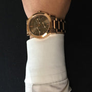  Shop Authentic Burberry The City Grey Dial Rose Gold Steel Strap Unisex Watch - BU9754 - Luxxuri