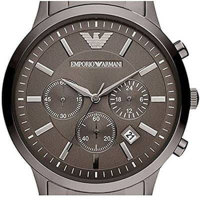  Shop Authentic Emporio Armani Classic Chronograph Grey Dial Grey Steel Strap Watch For Men - AR2454 - Luxxuri