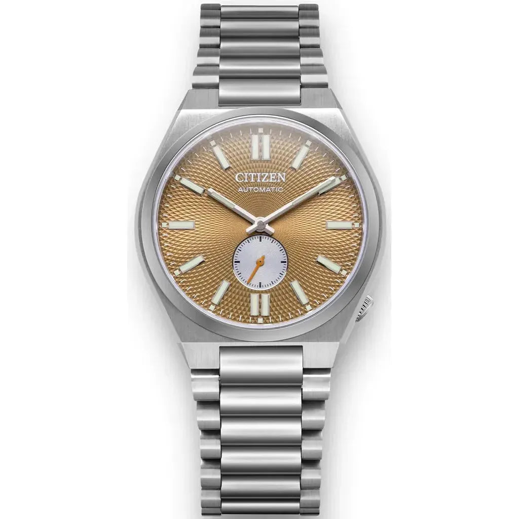  Shop Authentic Citizen Tsuyosa Automatic Titanium Yellow Dial Silver Steel Strap Watch For Men - NK5010-51X - Luxxuri