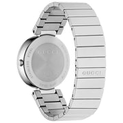  Shop Authentic Gucci G Interlocking Silver Dial Silver Steel Strap Watch For Women - YA133308 - Luxxuri