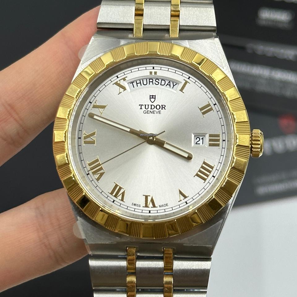  Shop Authentic Tudor Royal Automatic Silver Dial Two Tone Steel Strap Watch for Men - M28603-0001 - Luxxuri