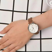  Shop Authentic Fossil Jacqueline White Dial Brown Leather Strap Watch for Women - ES3708 - Luxxuri