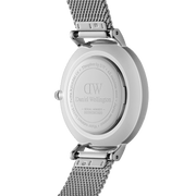  Shop Authentic Daniel Wellington Petite Sterling Black Dial Silver Mesh Bracelet Watch For Women - DW00100218 - Luxxuri