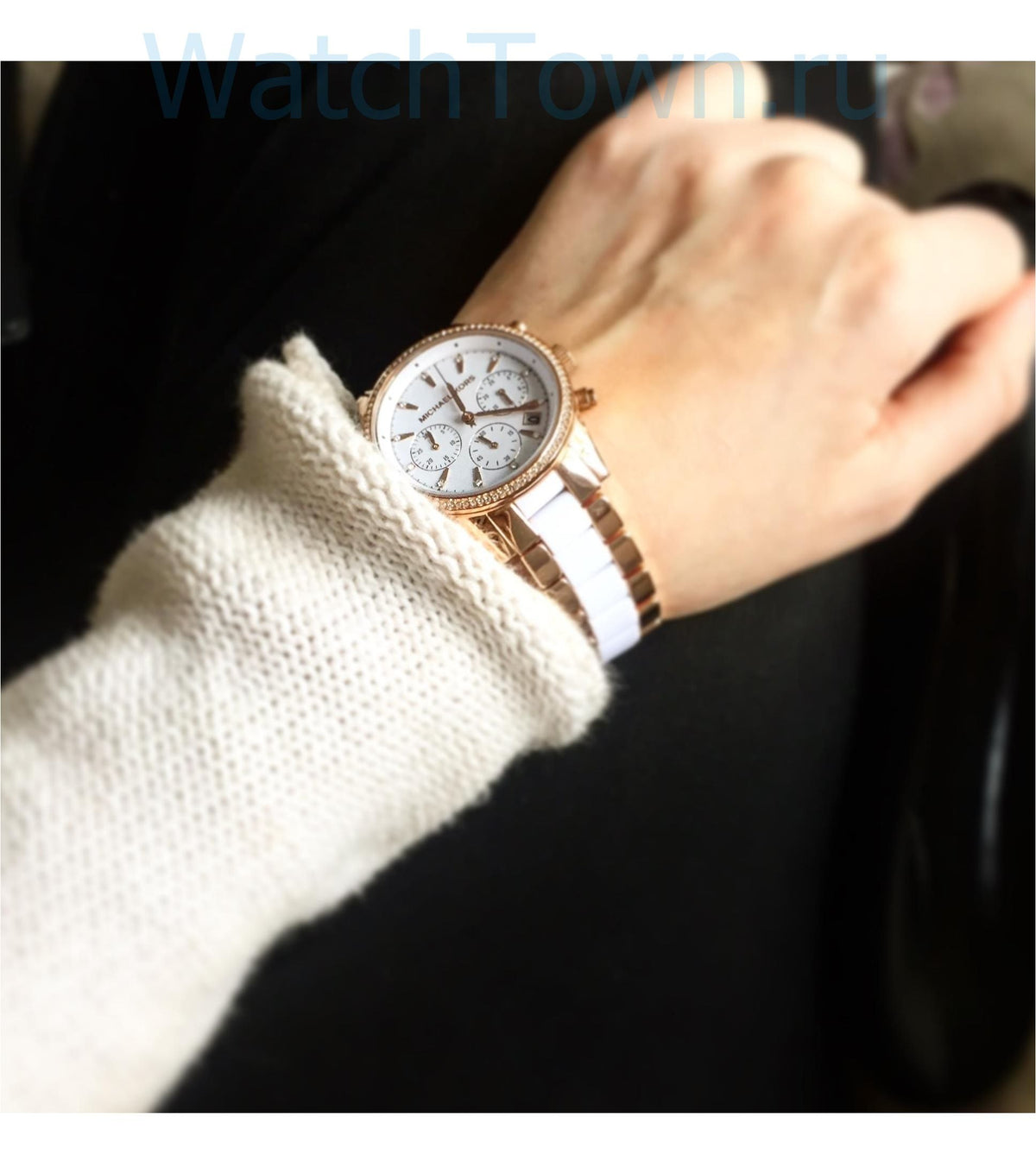  Shop Authentic Michael Kors Ritz White Dial Two Tone Steel Strap Watch for Women - MK6324 - Luxxuri