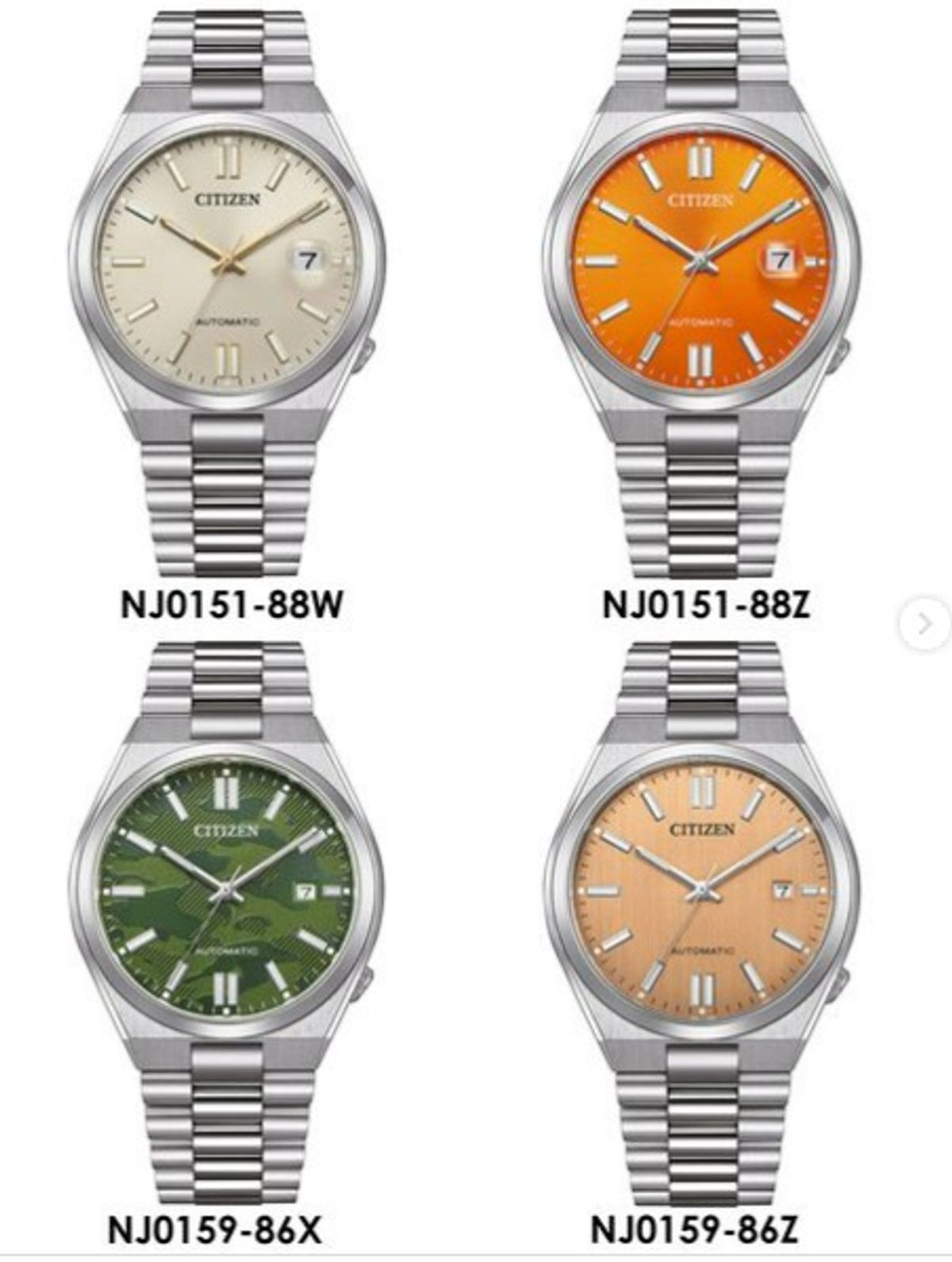  Shop Authentic Citizen Tsuyosa Automatic Oatmeal White Dial Silver Steel Strap Watch For Men - NJ0151-88W - Luxxuri