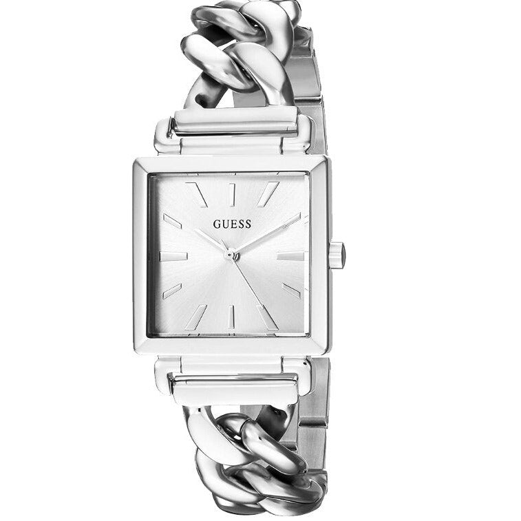 Shop Authentic Guess Vanity Silver Dial Silver Steel Strap Watch for Women - W1029L1 - Luxxuri