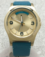  Shop Authentic Marc Jacobs Baby Dave Gold Dial Blue Leather Strap Watch for Women - MBM1263 - Luxxuri