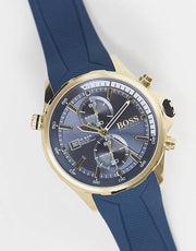  Shop Authentic Hugo Boss Globetrotter Blue Dial Blue Silicone Strap Watch for Men - 1513822 - Luxxuri