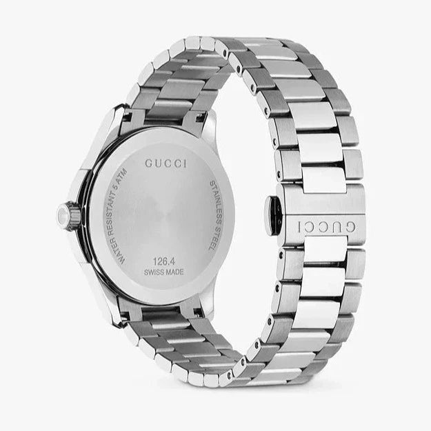 Shop Authentic Gucci G Timeless Brown Dial Silver Steel Strap Watch For Men - YA126445 - Luxxuri