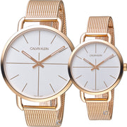  Shop Authentic Calvin Klein Even White Dial Rose Gold Mesh Bracelet Watch for Women - K7B23626 - Luxxuri