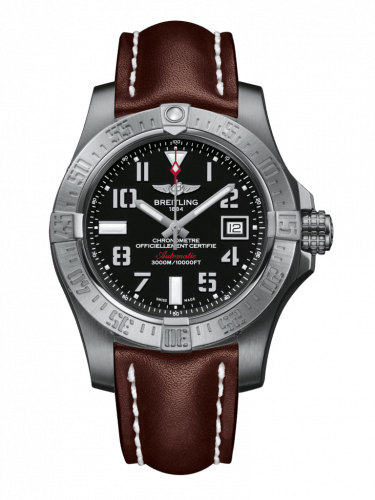  Shop Authentic Breitling Avenger II Seawolf Stainless Steel 45mm Brown Leather Strap Mens Watch - A1733110/BC31/438X - Luxxuri