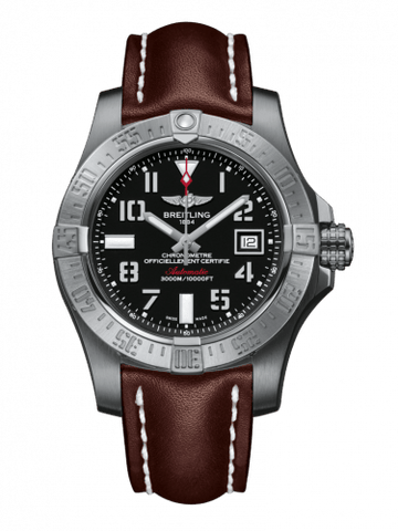  Shop Authentic Breitling Avenger II Seawolf Stainless Steel 45mm Brown Leather Strap Mens Watch - A1733110/BC31/438X - Luxxuri