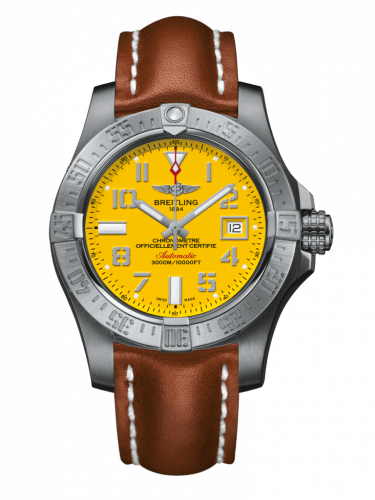  Shop Authentic Breitling Avenger 11 Seawolf Stainless Steel Cobra Yellow Dial Mens Watch - A1733110/I519/434X - Luxxuri