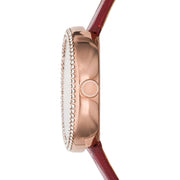  Shop Authentic Emporio Armani Rosa Two Hand White Dial Red Leather Strap Watch For Women - AR11357 - Luxxuri