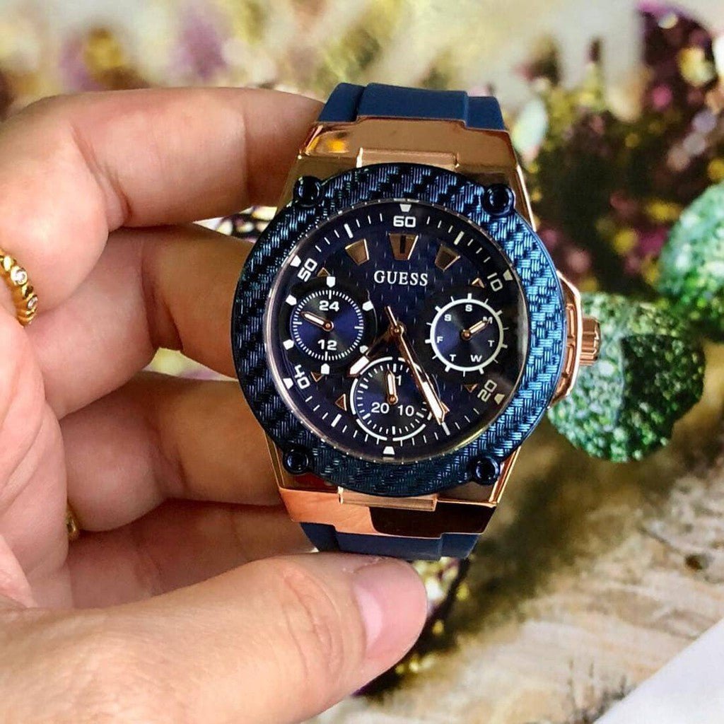  Shop Authentic Guess Zena Blue Dial Blue Silicone Strap Watch For Women - W1049L2 - Luxxuri