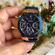  Shop Authentic Guess Zena Blue Dial Blue Silicone Strap Watch For Women - W1049L2 - Luxxuri