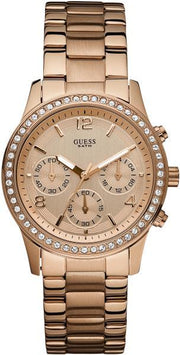  Shop Authentic Guess Mini Spectrum Quartz Rose Gold Dial Rose Gold Steel Strap Watch For Women - W0122L3 - Luxxuri