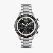  Shop Authentic Hugo Boss Santiago Black Dial Silver Steel Strap Watch for Men - 1513862 - Luxxuri